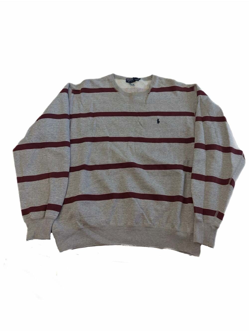 Vintage 90s Polo Ralph Lauren Striped Crewneck Sweatshirt
